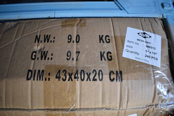 ALL ONE MONEY! Box of Approximately 240 BRAND NEW IN BOX! Alvin Mesh Bags. 5x13 - Image 6 of 6