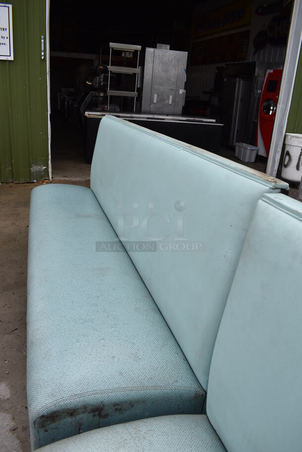 3 Blue Single Sided Booth Seats. 90x26x43. 3 Times Your Bid! - Image 6 of 10