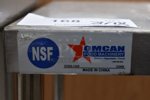 Omcan Stainless Steel Commercial Table w/ Under Shelf. - Image 4 of 5