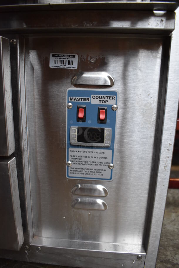 Stainless Steel Commercial Prep Station w/ 2 Drawers on Commercial Casters. 38x36x51. Tested and Working! - Image 8 of 9
