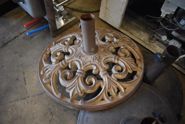 3 Various Metal Umbrella Bases. Includes 22x22x12, 17x17x12. 3 Times Your Bid! - Image 3 of 3