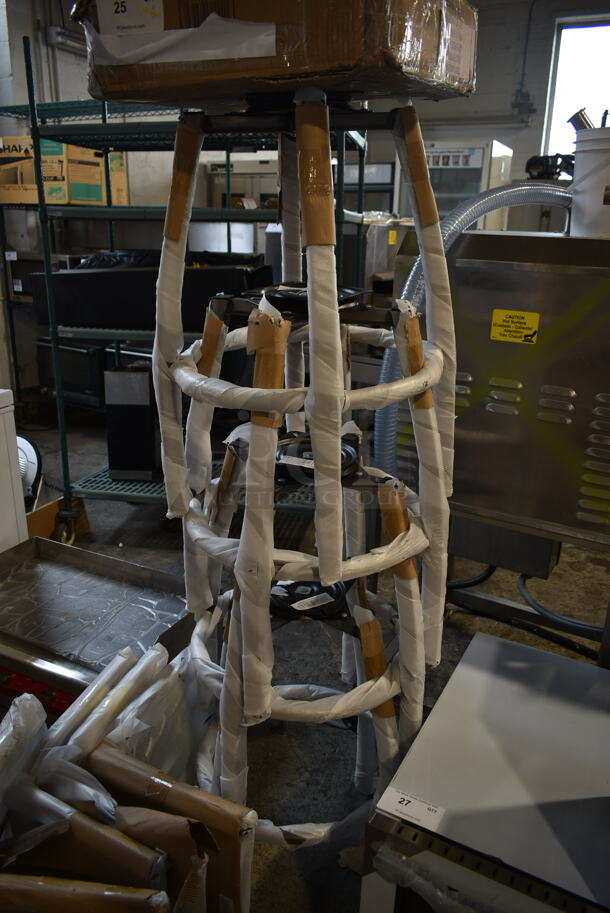 4 BRAND NEW SCRATCH AND DENT! Stools. Comes w/ 5 Plywood Seats. 4 Times Your Bid! - Image 4 of 8