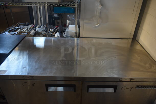 Universal SC-60-LBFI Stainless Steel Commercial 2 Door Undercounter Cooler on Commercial Casters. 115 Volts, 1 Phase. Tested and Does Not Power On - Image 2 of 7