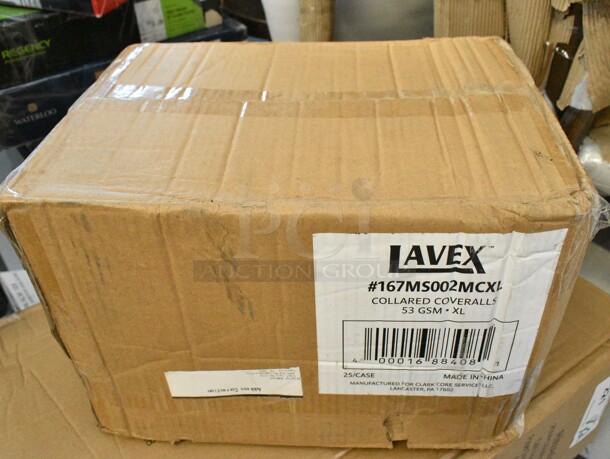 BRAND NEW SCRATCH AND DENT! Lavex 167MS002MCXL White 53 GSM Heavy Weight Microporous Polypropylene Zipper Front Long Sleeve Coveralls with Elastic Wrists and Ankles - XL - 25/Case - Image 2 of 3