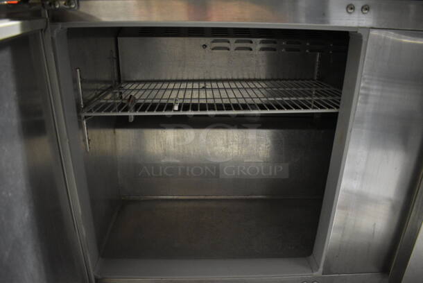 Continental SW60-24M Stainless Steel Commercial Sandwich Salad Prep Table Bain Marie Mega Top on Commercial Casters. 115 Volts, 1 Phase. 60x34.5x42.5. Item Was in Working Condition on Last Day of Business. (kitchen) - Image 8 of 9