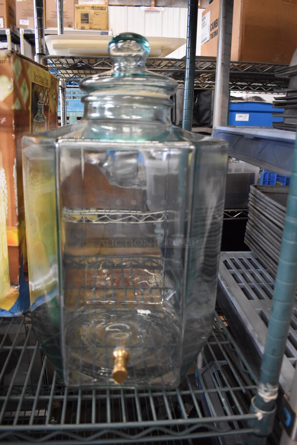 2 BRAND NEW IN BOX! Glass Beverage Jars. Includes 12x12x20. 2 Times Your Bid! - Image 8 of 11