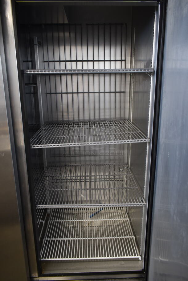 2017 True T-72F-HC Stainless Steel Commercial 3 Door Reach In Freezer w/ Poly Coated Racks on Commercial Casters. 115 Volts, 1 Phase. Tested and Working! - Image 9 of 9