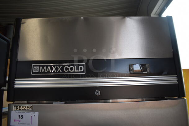 BRAND NEW SCRATCH AND DENT! 2020 Maxx Cold Model MXCF-23FDHC Stainless Steel Commercial Single Door Reach In Freezer w/ Poly Coated Racks on Commercial Casters. 115 Volts, 1 Phase. 27x30x83. Tested and Powers On But Temps at 57 Degrees - Image 4 of 8