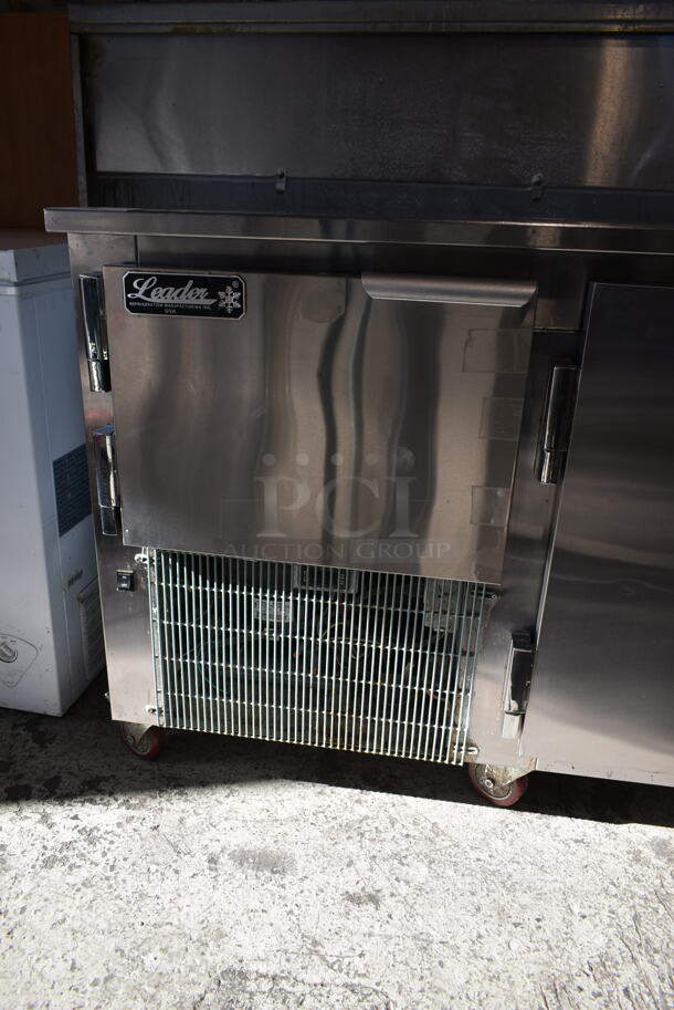 2018 Leader ESLM48S/C Stainless Steel Commercial 3 Door Undercounter Cooler on Commercial Casters. 115 Volts, 1 Phase. Tested and Working! - Image 3 of 9