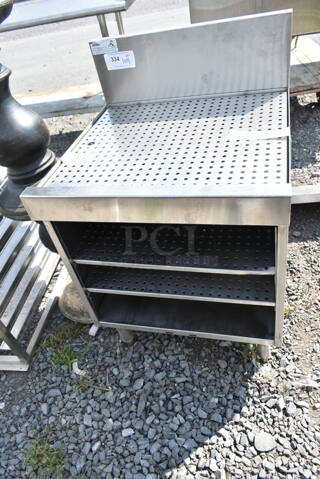 Glastender DBGR-24 Stainless Steel Underbar Glass Rack Storage Unit Drainboard Top. 