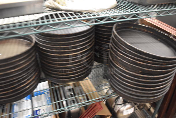ALL ONE MONEY! Lot of Cast Iron/Metal Circular Trays, Brew Basket. Electrical Plug, Aluminum Pan AND MORE! Does Not Include Metro Shelf. - Image 3 of 3