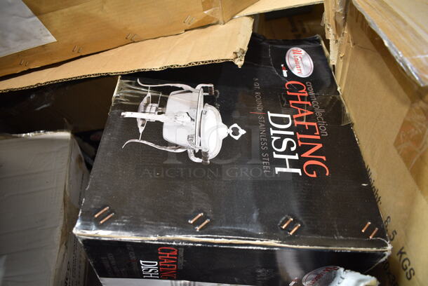 PALLET LOT of 22 BRAND NEW Items/Boxes Including Winco Chafers, Winco 7 Quart Soup Warmer, Trash Can, Stanchion. 22 Times Your Bid! - Image 9 of 12