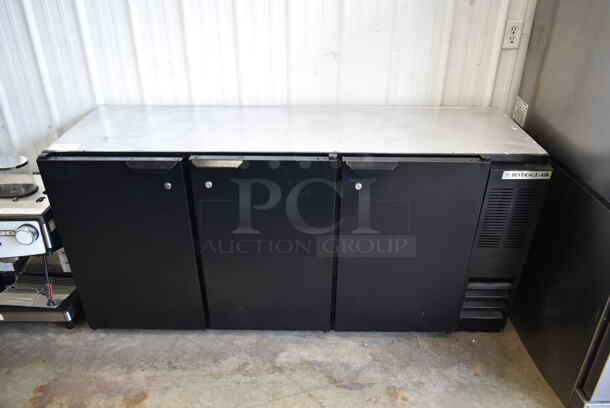 Beverage Air BB72Y-1-B Metal Commercial 3 Door Back Bar Cooler. 115 Volts, 1 Phase. Tested and Working!