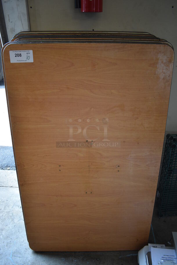 10 Wood Pattern Tabletops. 48x30x1. 10 Times Your Bid! 