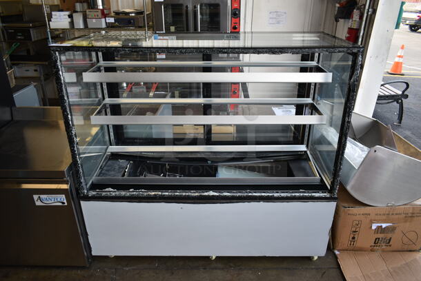 BRAND NEW SCRATCH AND DENT! ARC-471ZC Stainless Steel Commercial Floor Style Refrigerated Display Case Merchandiser. See Pictures For Broken Glass. 220 Volts, 1 Phase. - Image 1 of 5