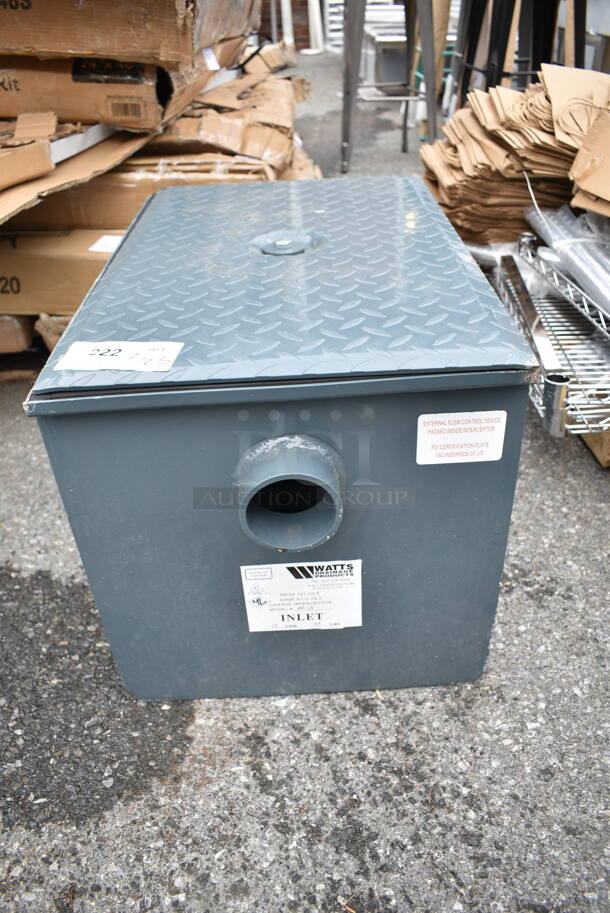BRAND NEW SCRATCH AND DENT! Watts WD-25 Metal Commercial 50 lb. Grease Trap.  - Image 2 of 5