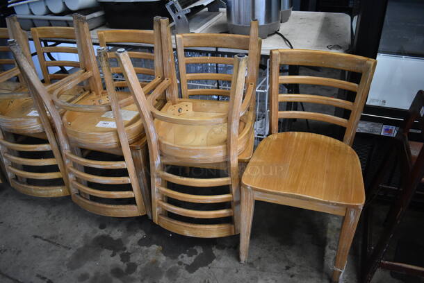 5 Wooden Dining Chairs. 16.5x17.5x31. 5 Times Your Bid! - Image 4 of 4