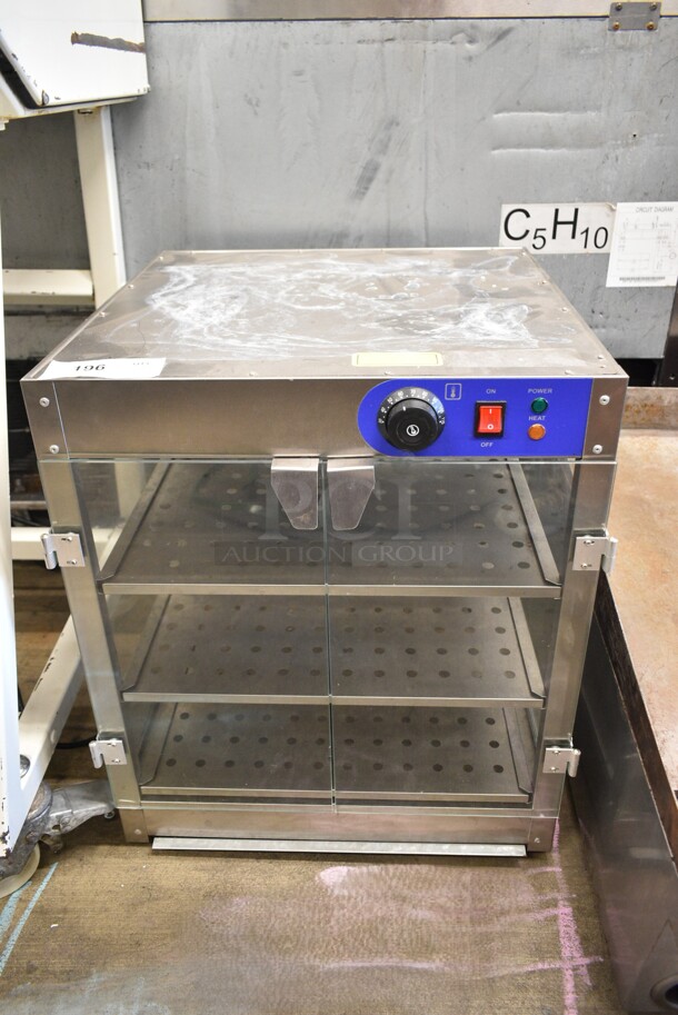 Stainless Steel Commercial Countertop Heated Display Case Merchandiser. Tested and Working! - Image 1 of 6