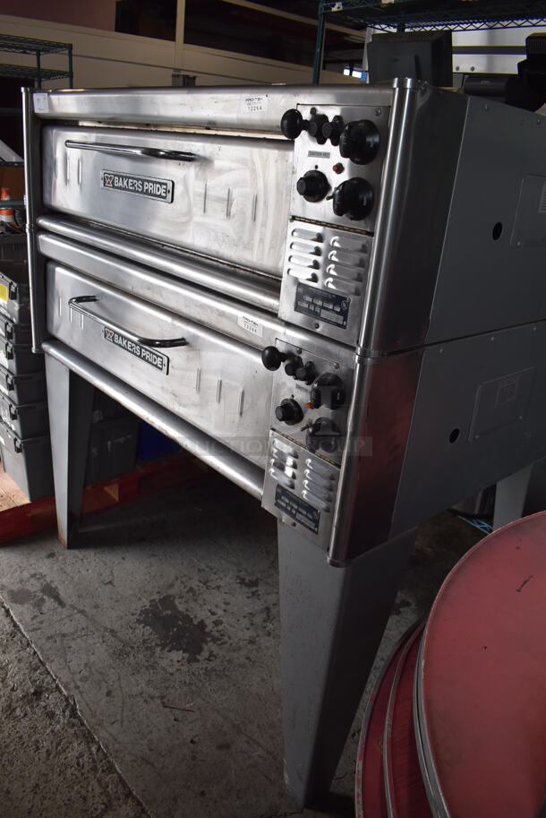 2 Bakers Pride P1 Stainless Steel Commercial Electric Powered Single Deck Pizza Oven w/ Cooking Stones on Metal Legs. 208 Volts, 3 Phase. 2 Times Your Bid! - Image 11 of 11