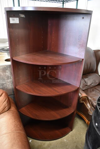 Wood Pattern Corner Bookshelf.