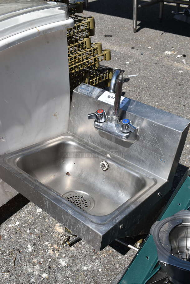 Advance Tabco Commercial Stainless Steel Flush Mount Hand Sink With Faucet - Image 3 of 3