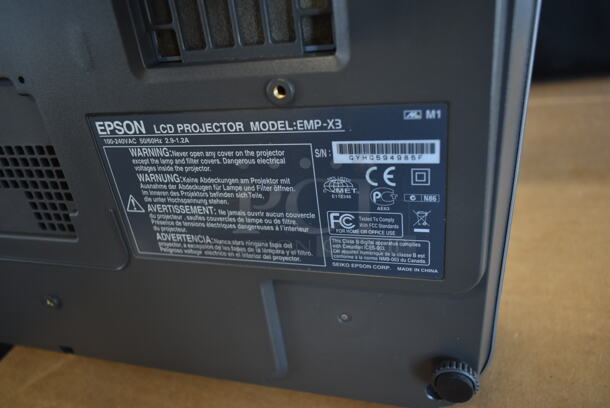 Epson EMP-X3 Projector in Bag. 100-240 Volts, 1 Phase.  - Image 8 of 10