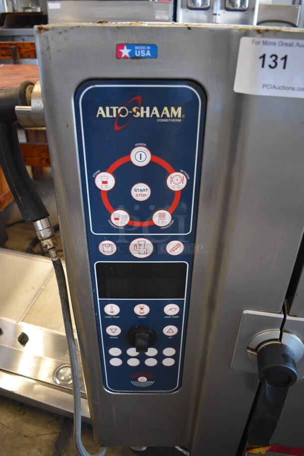 	2012 Alto Shaam Model 10.10 ES Stainless Steel Commercial Electric Powered Combitherm Convection Oven w/ View Through Door and Metal Oven Racks. 208-240 Volts, 3 Phase. 42x32x40 - Image 4 of 7