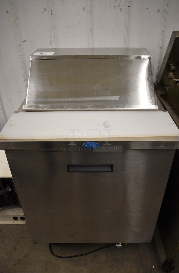 Randell Model 9401-7 Stainless Steel Commercial Sandwich Salad Prep Table Bain Marie Mega Top w/ Cutting Board. 115 Volts, 1 Phase. 27x31x43. Tested and Working!