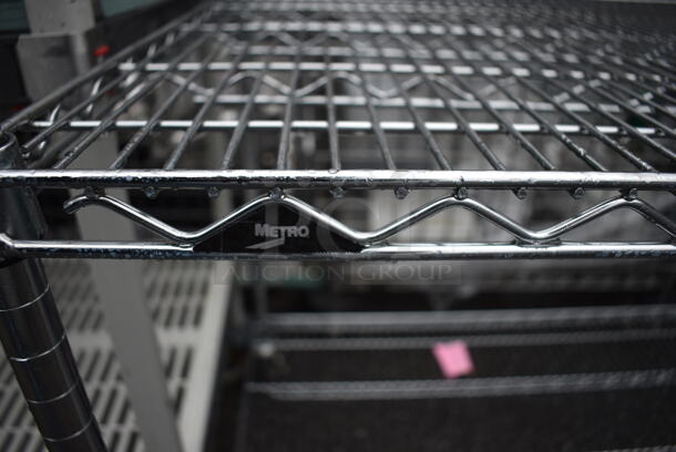 Metro Chrome Finish 3 Tier Shelving Unit on Commercial Casters. BUYER MUST DISMANTLE. PCI CANNOT DISMANTLE FOR SHIPPING. PLEASE CONSIDER FREIGHT CHARGES. 60x30x80 - Image 5 of 5
