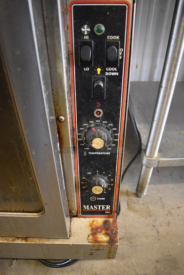 2 Garland Master 200 Stainless Steel Commercial Natural Gas Powered Full Size Convection Oven w/ View Through Doors, Metal Oven Racks and Thermostatic Controls on Commercial Casters. 38x37x68. 2 Times Your Bid! - Image 7 of 7