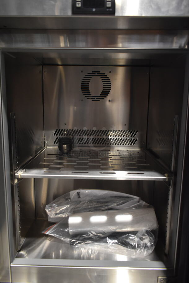 BRAND NEW SCRATCH AND DENT! Tank REF Stainless Steel Commercial Mobile Kiosk Single Door Mini Cooler. 120 Volts, 1 Phase. Tested and Working! - Image 6 of 12