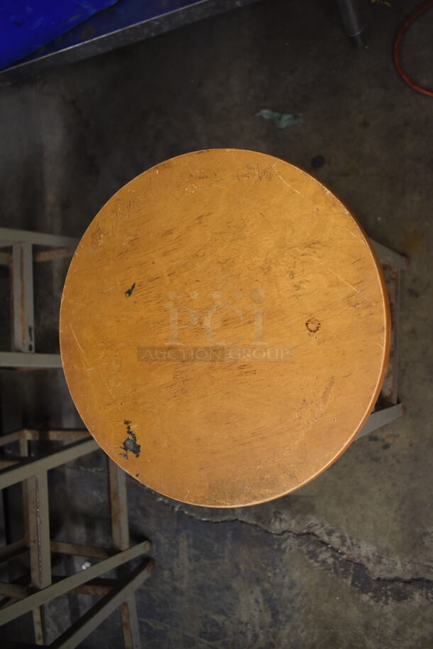 24 Metal Dining Height Stools w/ Wooden Seats. 24 Times Your Bid! - Image 3 of 3