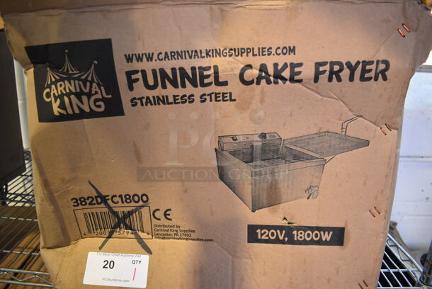 IN ORIGINAL BOX! Carnival King 382DFC1800 Stainless Steel Commercial Countertop Electric Powered Funnel Cake Fryer. 120 Volts, 1 Phase. 19x25x15 - Image 5 of 7