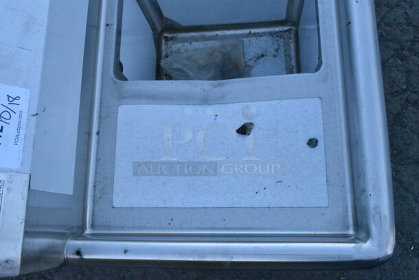 BRAND NEW SCRATCH AND DENT! Steelton 522CS31014LR 54" 18-Gauge Stainless Steel Three Compartment Commercial Sink with 2 Drainboards - 10" x 14" x 12" Bowls. No Legs.  - Image 4 of 7