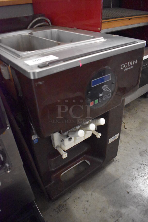 Godiva Stainless Steel Commercial Countertop Air Cooled 2 Flavor w/ Twist Soft Serve Ice Cream Machine. 208-230 Volts, 3 Phase. 21.5x35x36 - Image 2 of 7