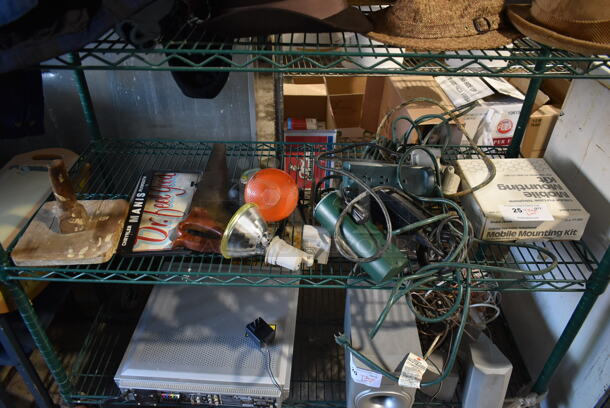 ALL ONE MONEY! Tier Lot of Various Items Including Saw, Power Strips and Bulbs.