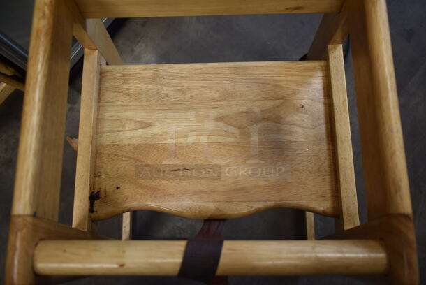5 Light Wooden High Chairs. 5 Times Your Bid! - Image 5 of 5