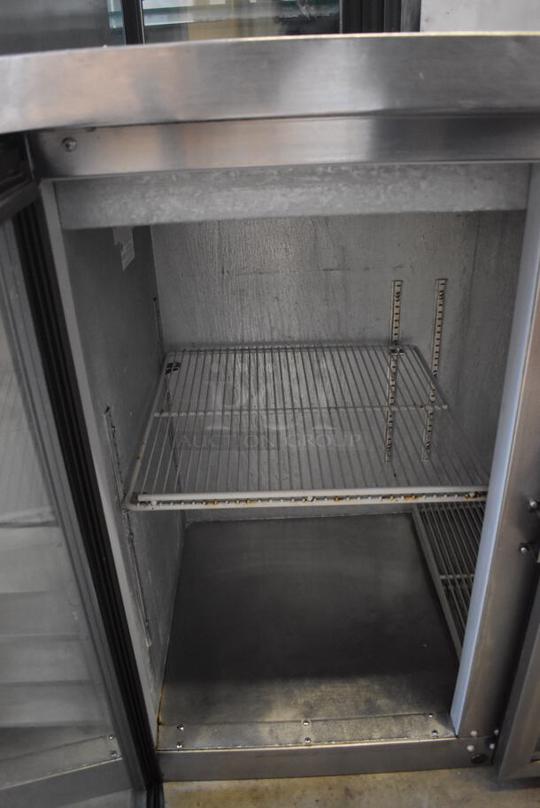 Beverage Air BB48GY-1-S-27 Stainless Steel Commercial 2 Door Back Bar Cooler Merchandiser. 115 Volts, 1 Phase. 48x24x36. Tested and Working! - Image 5 of 6