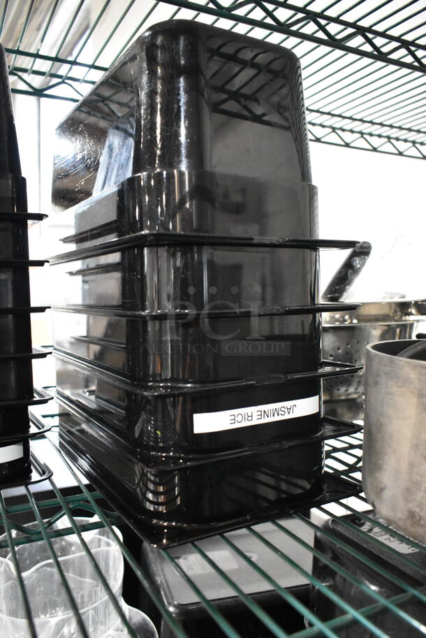 ALL ONE MONEY! Tier Lot of Various Items Including Poly Drop In Bins, Sauce Pans, Colander, Metal Bowls.  - Image 9 of 12