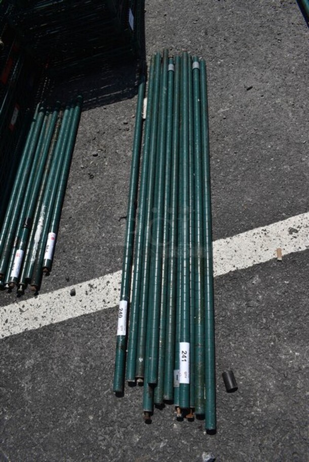 ALL ONE MONEY! Lot of 8 Metro Green Finish Poles. 54