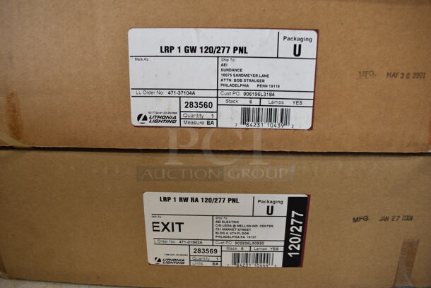6 BRAND NEW IN BOX! Lithonia Exit Signs. 6 Times Your Bid! - Image 4 of 6