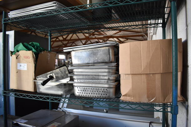 ALL ONE MONEY! Tier Lot of Various Items Including Stainless Steel Drop In Bins and Paper Product - Image 3 of 10