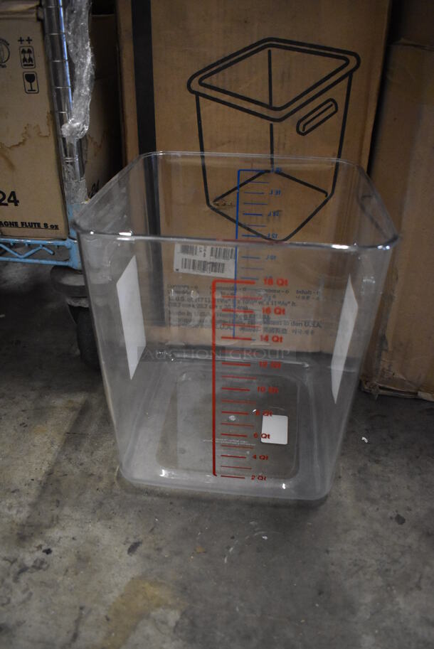 Box of 6 BRAND NEW! Rubbermaid Clear Poly 18 Quart Containers. 13x11.5x12 - Image 5 of 7