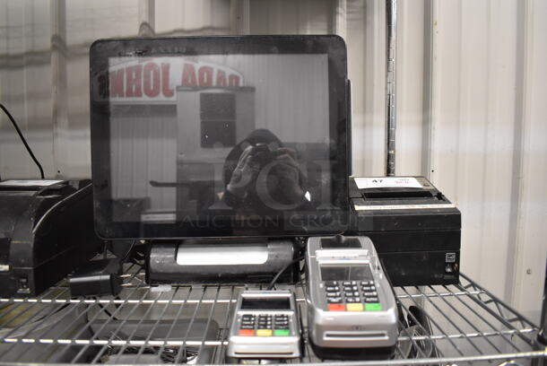 15" POS Monitor w/ SNBC BTP-R880NPV Receipt Printer, RP10 Credit Card Reader and FD150 Credit Card Reader - Image 1 of 6