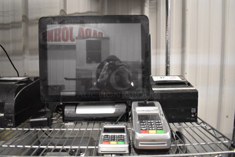 15" POS Monitor w/ SNBC BTP-R880NPV Receipt Printer, RP10 Credit Card Reader and FD150 Credit Card Reader