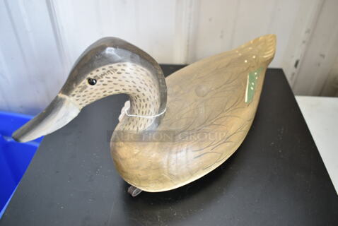 Hand Carved Duck Decoy Signed by Jimmy Bowden