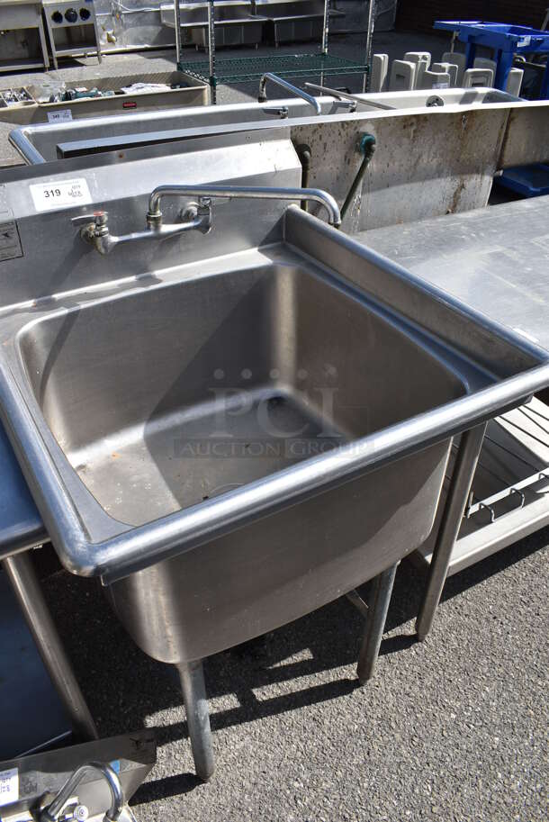 Eagle Stainless Steel Commercial Single Bay Sink w/ Faucet and Handles. - Image 4 of 4