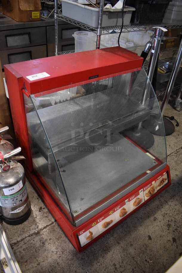 Metal Commercial Countertop Warming Display Case Merchandiser. 32.5x29x31. Cannot Test - Needs New Plug Head