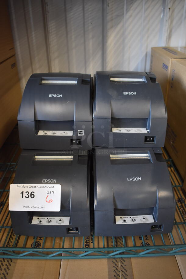 6 Epson M188B Receipt Printer. 6x10x6. 6 Times Your Bid! - Image 2 of 5