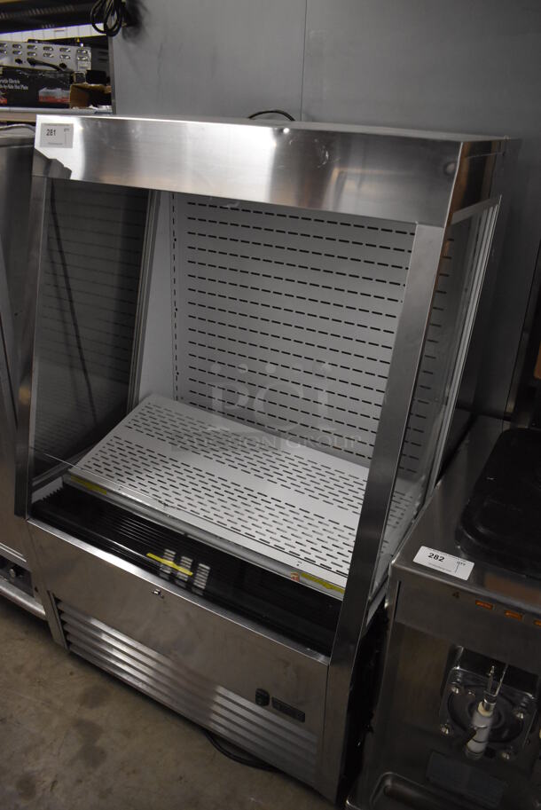 Stainless Steel Commercial Floor Style Open Grab N Go Merchandiser. 36x30x58. Tested and Powers On But Does Not Get Cold - Image 4 of 5